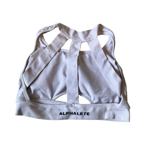 Alphalete Women’s Trinity Sports Bra White Size Small Workout‎ Gym - Picture 1 of 3